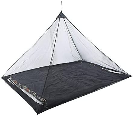 Kisbeibi Moskitonetz für Campingbett, Outdoor, Reisen, 220 x 120 x 100 cm, Grau, Polyester