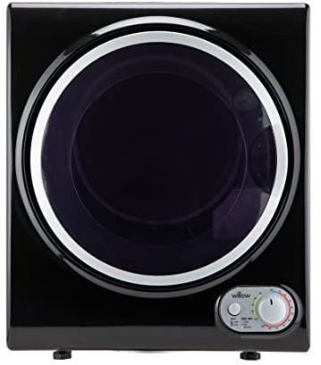 Willow WTD25 2.5kg Freestanding Vented Tumble Dryer Compact and Portable, 3 Temperature Settings, Crease Guard, and 2 Years Warranty for peace of mind (Black)