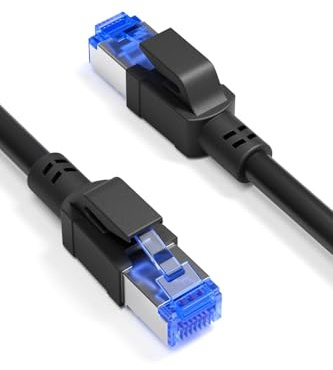 Ercielook Cat 8 Câble Ethernet 3m– Câble Réseau 40Gbps 2000MHz Rond STP RJ45 LAN Câble Compatible avec Routeur Modem Switch