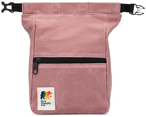 OSO Supply Co Kulshan Bouldereimer, große Kreide-Tasche zum Klettern, Kreidetopf mit magnetischem Roll-Down-Verschluss, Bürstenschlaufe, Reißverschlusstaschen für Kletterer