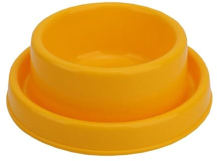 GRPET Gamelle Anti-Fourmi pour Chats et Chiens, Bol pour Animaux, Jaune M | Antifourmi Gamelle pour Chien, 630ML, Bol en Plastique Sans fourmis, Résistantes aux fourmis pour l'alimentation en extérieur