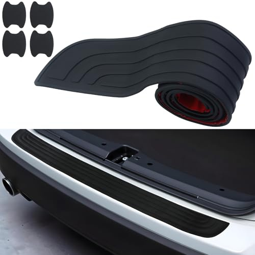 Protezione paraurti in gomma, protezione paraurti bagagliaio, protezione davanzale per bagagliaio, antigraffio e resistente all'abrasione, autoadesivo, accessorio per la maggior parte delle auto, SUV