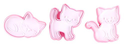 Galletas con Forma de Gato de Dibujos Animados, Juego de Cortadores de Galletas, Cortador de Modelo de Pastelera, Modelo de para Hornear, Accesorio para