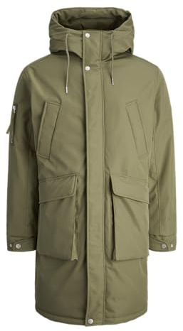 JACK & JONES Jorinwood Twill Parka para hombre, Olive Night, m, noche de oliva, M