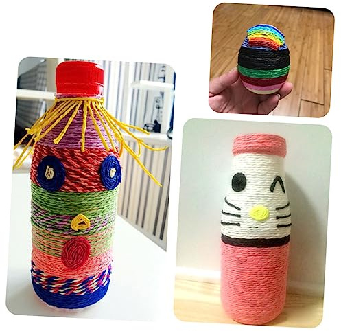 BEBEMOKO Cuerda De Papel De Colores De Metros Cuerda De Papel Rafia Trenzada Para Cintas De Decoración De Festivales y Manualidades De Diy