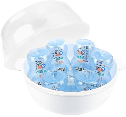 Microwave Bottle Sterilizer, Steam Cleaner for Baby Bottles, High Temperature Resistant, Sterilizing Container, Fast and Efficient Ideal for Baby Needs, 8.86x8.66x6.89 in