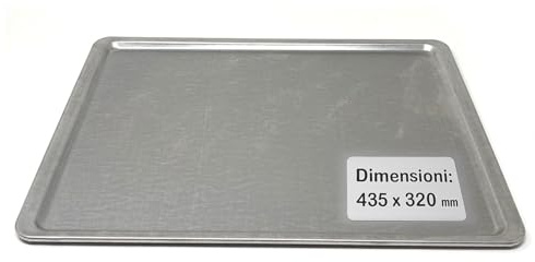 eRicambi® Leccarda Teglia Alluminio per Forno - Compatibile con Smeg ALFA31, ALFA41, ALFA43, CB61VGS, SCB60MFX - Dimensioni 435x320 mm - Accessorio Originale