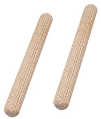SKIR'CO (50 piezas) Tacos de Madera 8 x 70 mm, Tacos de Madera Ranurados, Pasadores Estriados para Muebles, Tacos Ranurados