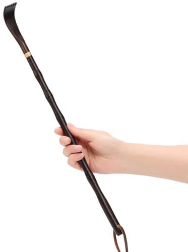 Gratte-Dos Durable en Bois De Santal Violet, Outil De Massage du Dos À Long Manche, Artefact Anti-démangeaisons avec Cordon, pour Femmes Enceintes(44cm*2)