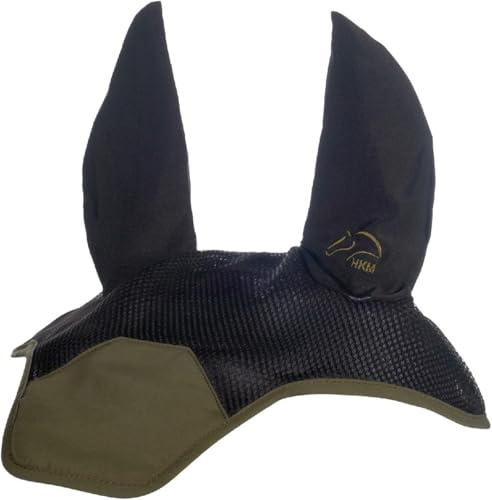 HKM Sports Fliegenhaube, Khaki, Warmblut