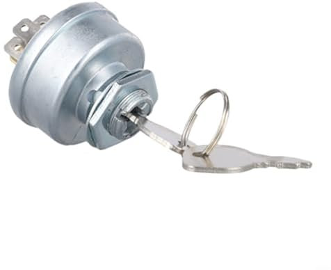 DEMULAX Interrupteur à clé de Contact, kit d'interrupteur de démarrage à 5 bornes, for Tondeuse autoportée 725-0267A Interrupteur de démarrage à clé pour Tondeuse