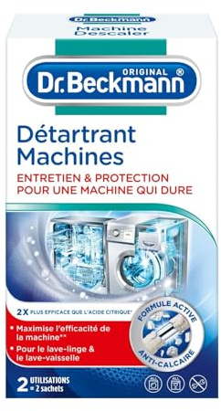 DR.BECKMANN – Détartrant Puissant pour Lave-Linge & Lave-Vaisselle, Efficacité Maximale (Boîte) - Le lot de 3