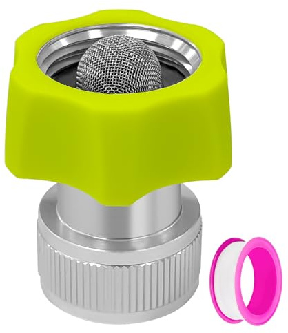 LukeTarp 3/4-Inch Aluminum Pressure Washer Garden Hose Adapter with PTFE Seal Tape, Compatible with Sun Joe Units, Direct Replacement for SPX-AGHA Fitting, Suitable for SPX Series Pressure Washers.