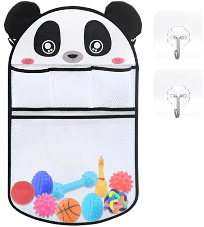 HMCEY Badewannenspielzeug Aufbewahrung Netz,Badewannen Aufbewahrung Spielzeug,Bad Netz Spielzeug,Bath Toy Organizer,Baby Badespielzeug Organizer,Badespielzeugs Netztasche Mit 2 Haken für Kinder