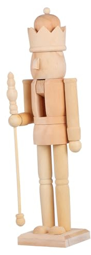 MUELODSIC Figurine Casse Noisette à Peindre Décoration DIY Créative pour Noël Statue de Roi Soldat Ornement Unisexe pour Maison et Fête