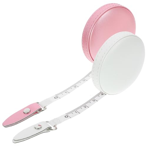 DOITOOL 2pièces Ruban Rétractable De Poche Lot De Mètres Ruban Rose Pour Mesures Corporelles Et Vêtements
