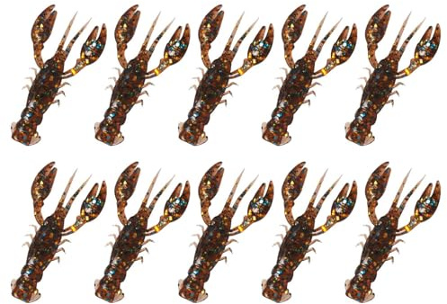 10 St Crawdad Angelköder Weiche Krebsköder, Hummerkralle, Kunstköder, Krebsköder Künstliche Köder Für Salzwasser Und Süsswasser Fischen Auf Störe Bassforelle