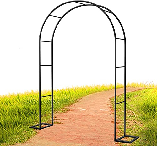 Arche de jardin en métal noir pour plantes grimpantes, treillage stable, 120 à 350 cm, parfaite décoration de mariage en plein air et arche de treillis élégante pour aménagement paysager de jardin