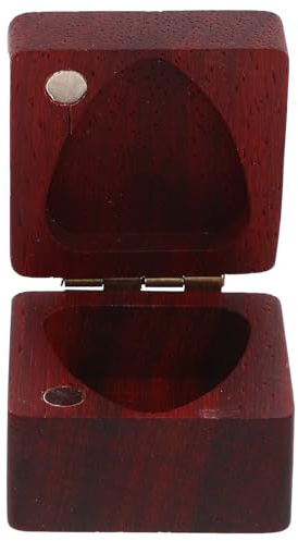 GALPADA Caja de Madera para Púas de Guitarra Diseño Búho Soporte Portátil para Plectros Estuche Compacto para Almacenamiento y Organización en Conciertos y Viajes