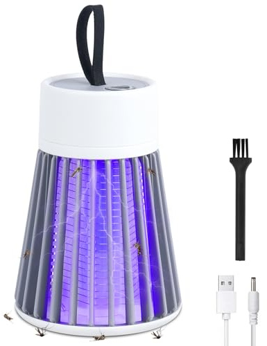 Mineup Insektenvernichter Elektrisch, 2 In 1 Mückenlampe Akku, Mückenfalle Elektrisch, USB Wiederaufladbarer Fliegenfalle, 360° UV Mückenvernichter Lampe Für Küche Innen Außen Camping
