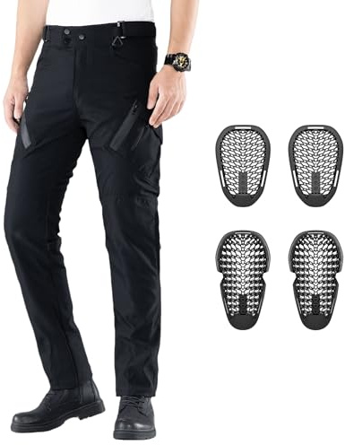 ForMTRider Pantalón de Moto Hombre ，Protecciones CE Nivel 2