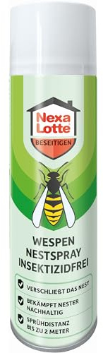 Nexa Lotte Wespen Spray Insektizidfrei 500ml Latex Nestverschluss | Insektizidfrei | Zur Bekämpfung von Wespennestern | Bildet mechanische Barriere um das Nest