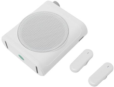 Elprico Sprachverstärker für Lehrer, Kabelloser Sprachverstärker mit Headset-Mikrofon, Wiederaufladbarer Bluetooth 5.4-Rauschunterdrückung, Tragbarer Lautsprecher, Lavalier-Mikrofon-Set (White)