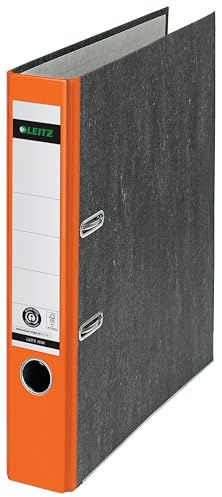 Der Leitz Qualitäts Ordner mit Wolkenmarmor Papier ist der Klassiker für jedes Büro mit Schlitzen, Griffloch, Kantenschutz, Deckblatt und aufgeklebtem Rückenschild. Format: für A4, 52 x 318 x 285 mm; Rückenbreite: 5,2 mm. Mit Kantenschutz und Griffloch für eine sichere und komfortable Handhabung, Schlitze im Vorderdeckel für optimale Stabilität. Tag für Tag höchste Qualität.