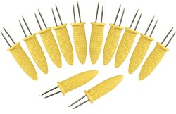 SupaHome Corn on the Cob Holders Forks - Pack Of 12