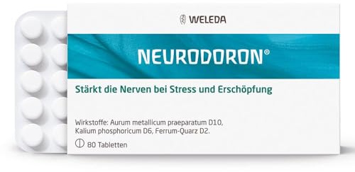 WELEDA Neurodoron® Anti-Stress Tabletten - Zur Beruhigung bei nervöser Erschöpfung, Reizbarkeit, Nervosität, depressiver Verstimmung, stressbedingter Angst und innerer Unruhe - 80 St