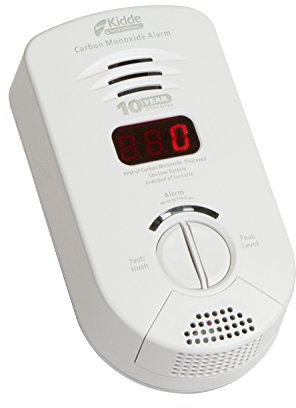 Kidde Carbon Monoxide Detector, Plug In Wall with 10-Year Battery Backup, Digital LED Display, Voice Alerts, Test-Hush Button, 3rd Edition