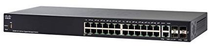 Switch gestito Cisco SG350-28 con 28 porte Gigabit Ethernet (GbE) con 24 porte Gigabit Ethernet RJ45 più 2 slot SFP, 2 porte Gigabit Ethernet combinate, protezione limitata a vita (SG350-28-K9-EU)