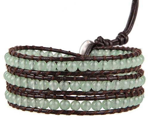 KELITCH 3 Wickelarmbänder für Damen Retro Klassiker Armbänder Silber Metall Nugget Cuff Lederarmbänder