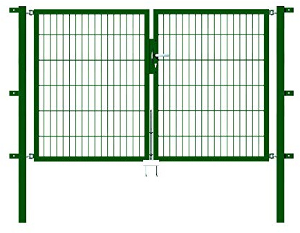 Alberts 648091 Doppeltor Flexo mit Zubehör | verschiedene Breiten und Höhen | grün | Breite 200 cm | Höhe 160 cm