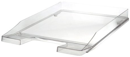 HAN Briefablage JUNIOR 1024-23 in Transparent-Glasklar/Flache, stapelbare Papierablage/In innovativem, modernem Design/Für Briefe & Papiere bis Format A4–C4, 5 Stück