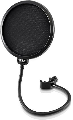 Pyle microphone de studio Vent écran réglable avec col de cygne Filtres à 4 couches