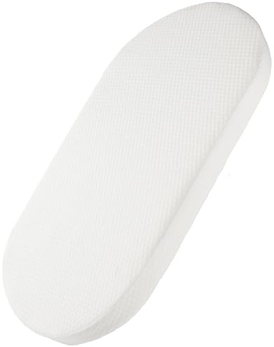 Mecc ecoh Baby Bassinet Mattress, 100% Breathable Cover, Water-Resistant Lining, Oval 30x15x2 Fit for Safety 1st/ Delta Children Slumber/Baby Delight Go with Me Slumber Rockin and Moses Basket