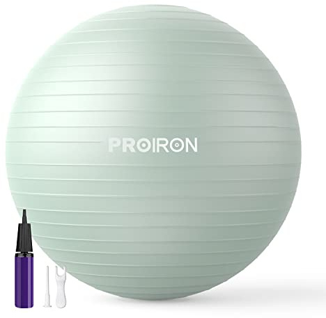 PROIRON Extra Thick Exercise Ball 55cm 65cm 75cm, Anti-Burst Gym Ball, Swiss Ball with Pump for Yoga, Pilates, Fitness