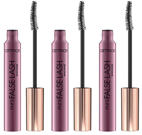 Catrice Pure False Lash Mascara, Nr. 010, Schwarz, langanhaltend, volumengebend, Falsche Wimpern-Effekt, matt, vegan, ohne Mikroplastikpartikel, Nanopartikel frei, ohne Parfüm, 3er Pack (3x10ml)