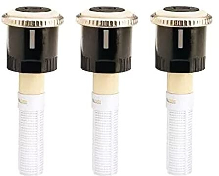 [Pack 3] Tobera rotator MP 3500 90/210 grados con Sistema de riego multitrayectoria y Giratorio único. Boquilla difusora con Ajuste de ángulo, distribución Uniforme en el área regada 9,4-10,7m