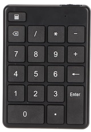 Bluetooth-Nummernblock, Kabelloser Ziffernblock, Numpad 19 Tasten, Tragbarer -Nummernblock für Finanzbuchhaltung, Batteriebetrieben, für Laptop, Desktop, PC, Notebook