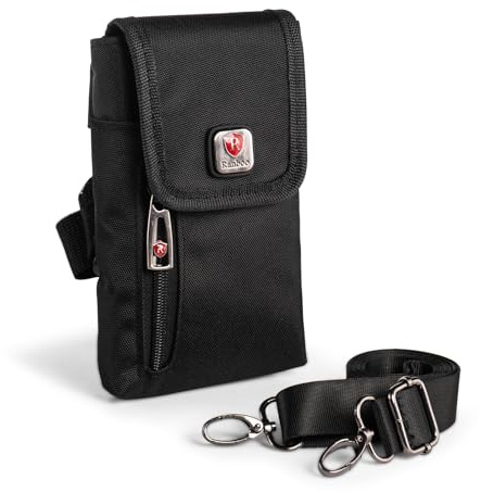 Hengwin Nylon Handy Tasche Gürteltasche Kompatibel mit iPhone 16 15 Plus, iPhone 16 15 14, 13, 12Pro Max, Samsung Galaxy S25 S24 S23 Ultra S25+ S24+ Umhängetasche Handyhalter mit Gürtelclip