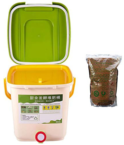 Eighosee Contenedores de basura de 12 litros para cocina, compostaje, compostador, aireado, papelera de polipropileno