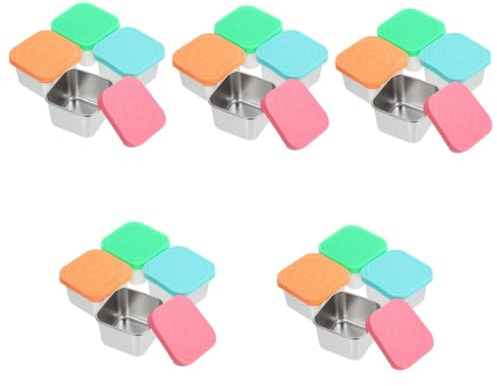 TOPBATHY 5sets Silicone Cover Containers Lids Sauce Cups Lids Condiment Cups 4pcs*5