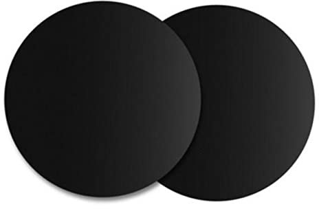 BESPORTBLE Tapis de Barbecue Rond 40 Cm Noir Réutilisable pour Gril Extérieur Cuisson Antiadhésif Léger et Facile à Nettoyer pour Légumes, Poissons et Brochettes