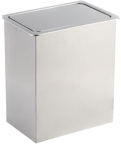 JTWWDM Couvercle Poubelle Intégré, Poubelle Table À Bascule Automatique Intégrée, Poubelle Pour Restes De Nourriture, Utilisation Des Ordures Ménagères Cuisine,Small A