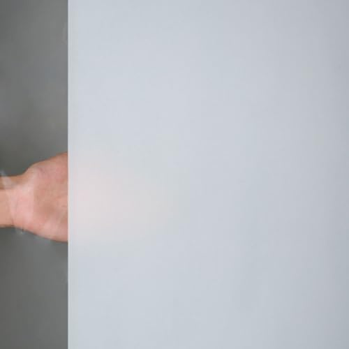 Sonnenschutzfolie Fenster Innen 130 x 200 cm Sichtschutz Wärmeisolierung Blickdicht Fenster Sichtschutz Sonnenschutzfolie Statisch Fensterfolie für Büro Und Haus, weiß matt