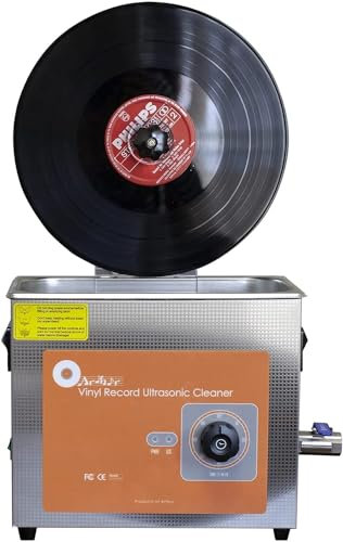 CFDZCP Sonic Cleaner, 4L Ultrasonic Vinyl Record Cleaner With Heating Function, 12 Inch Vinyl Record Washing Cleaning Machine W/1-60min Timer(No Heating)