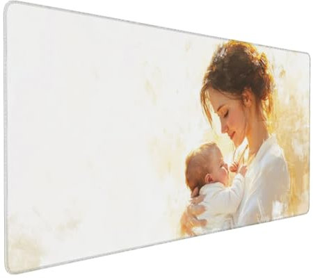 Gaming Mauspad XXL Frau Mousepad 1000x500x4mm Muttertag Verlängertes Mauspad Schreibtischauflage,Genähte Kanten Mauspad,Verbessert Präzision Geschwindigkeit Wasserdicht Geeignet für Büro und Spiele