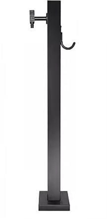 Outdoor Gartenbrunnen Wassersäule mit Wasserhahn für Gartenbewässerung (Schwarz 95.0 cm)
